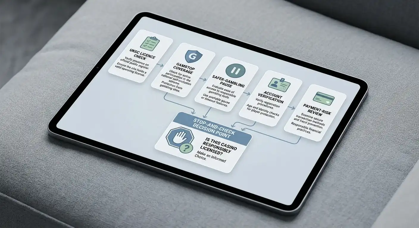 Winstler Casino non-GamStop status decision flow for UKGC licence and self-exclusion checks UK
